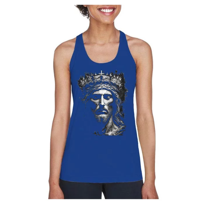 Jesus Christ King Of Kings Lord of Lords Women's Racerback Tank