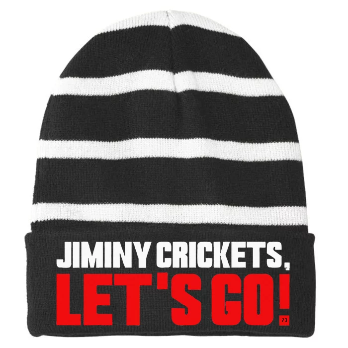 Jiminy Crickets Let’S Go Striped Beanie with Solid Band