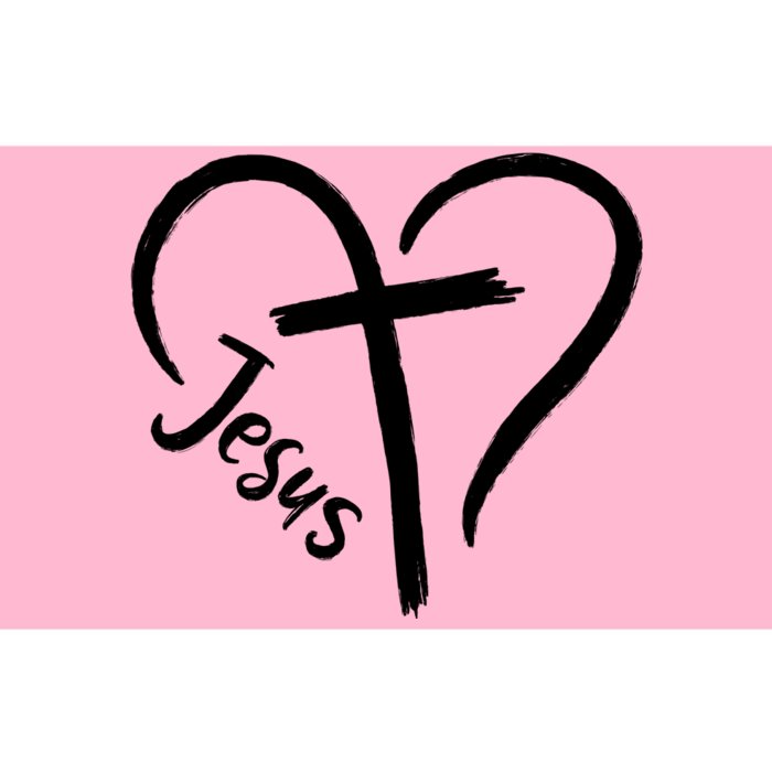 Jesus Cross Love Heart Christianity Bumper Sticker