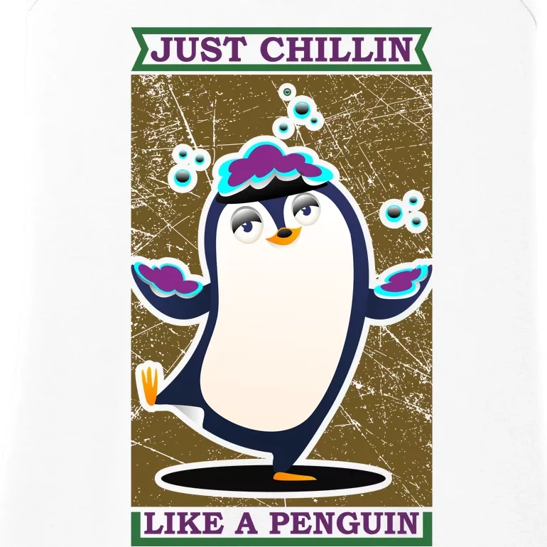 Just Chilling Like Penguin Ladies Essential Tank