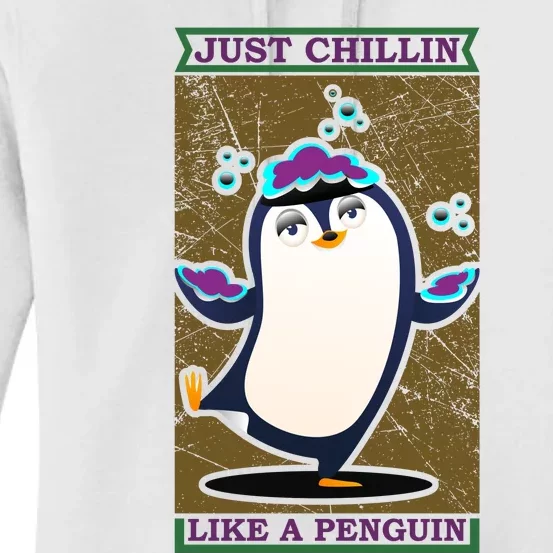 Just Chilling Like Penguin Women's Pullover Hoodie