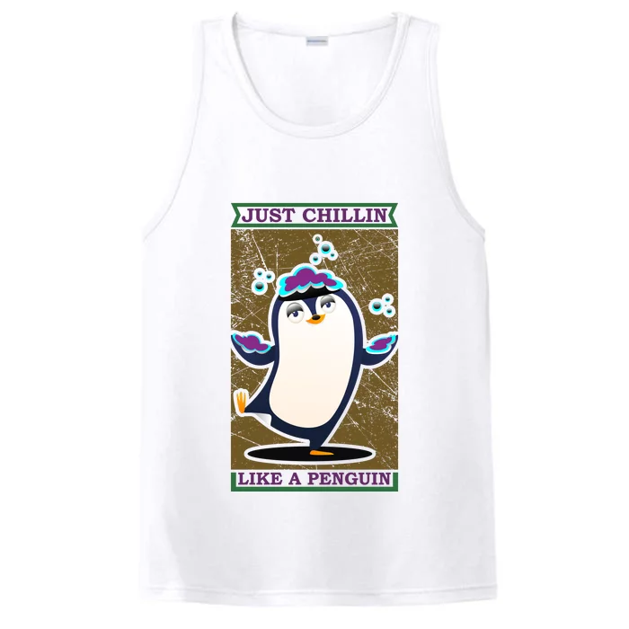 Just Chilling Like Penguin Performance Tank