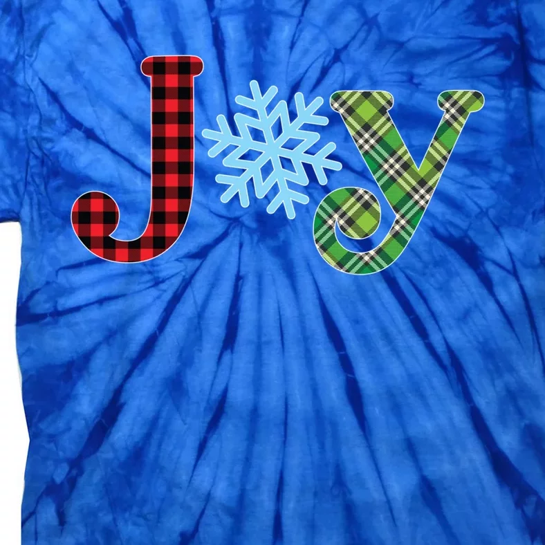 Joy Christmas Leopard Print Plaid Pajama Snowflake Xmas Gift Great Gift Tie-Dye T-Shirt