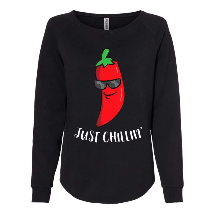 Just Chillin Love Chilis Cinco De Mayo Funny Chili Womens California Wash Sweatshirt