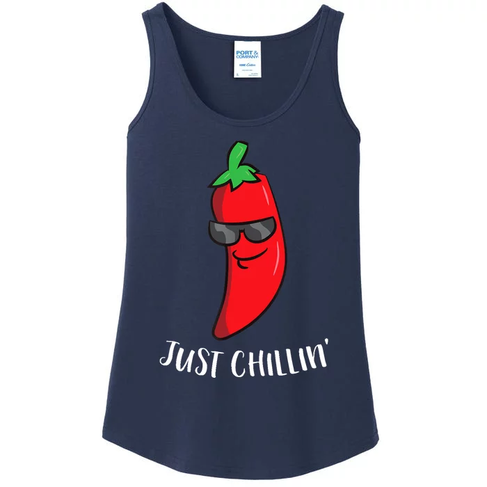 Just Chillin Love Chilis Cinco De Mayo Funny Chili Ladies Essential Tank