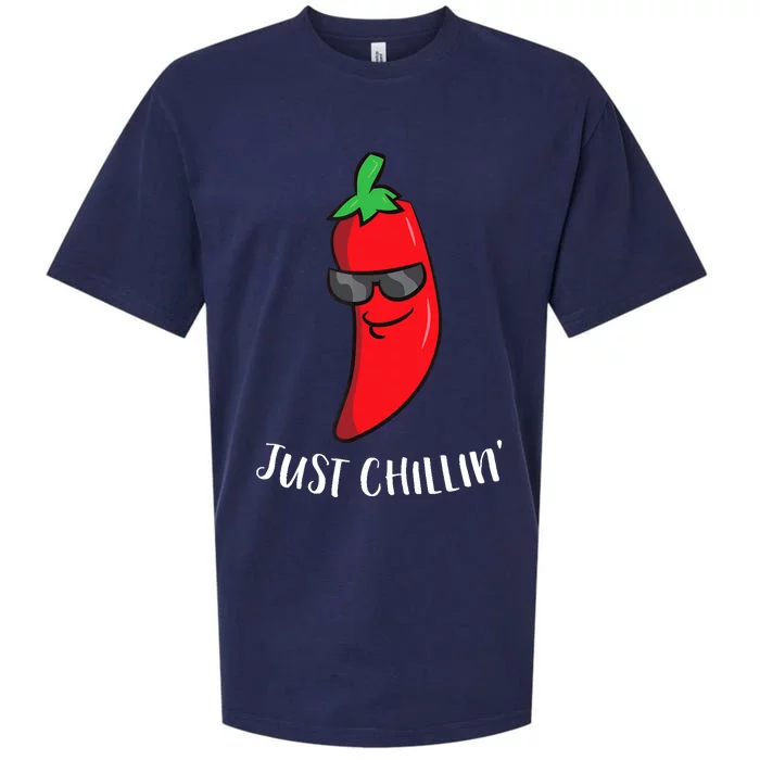 Just Chillin Love Chilis Cinco De Mayo Funny Chili Sueded Cloud Jersey T-Shirt