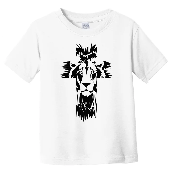 Jesus Crossbar Lion Believe in Jesus Christian Apparel Toddler T-Shirt