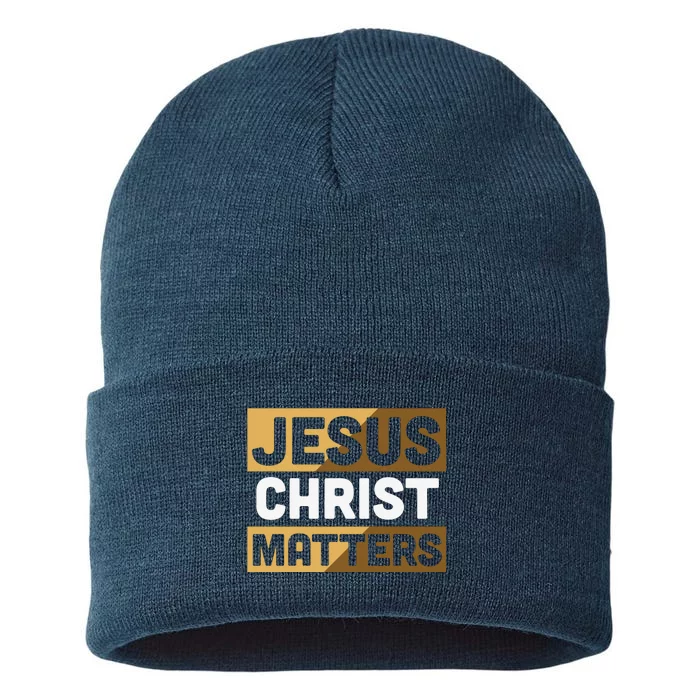 Jesus Christ Matters Sustainable Knit Beanie