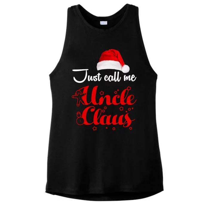 Just Call Me Uncle Claus Ladies Tri-Blend Wicking Tank