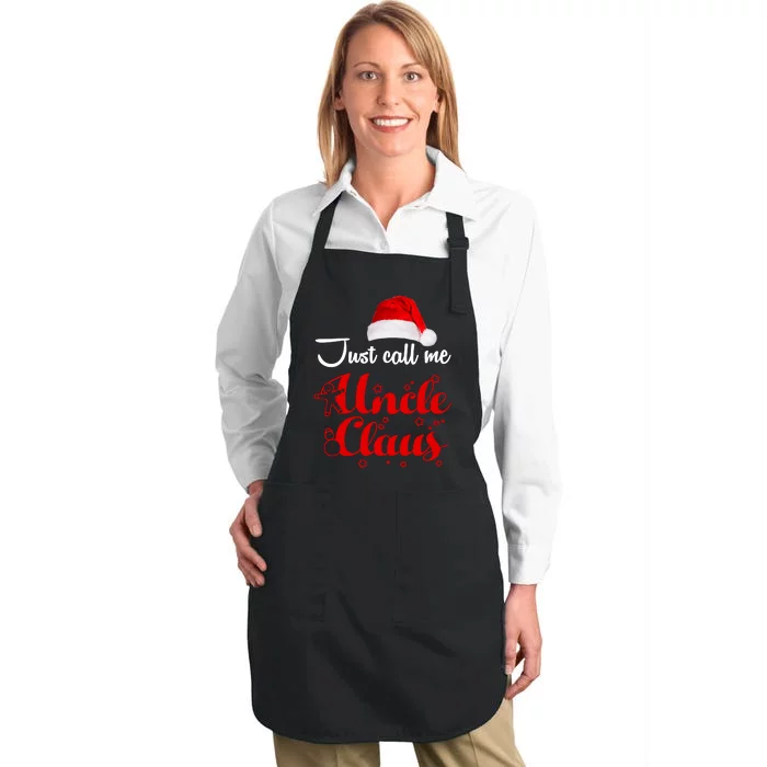 Just Call Me Uncle Claus Full-Length Apron With Pocket