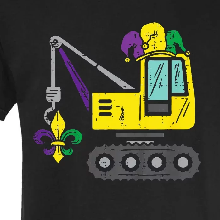 Jester Crane Mardi Gras Cute Garment-Dyed Heavyweight T-Shirt