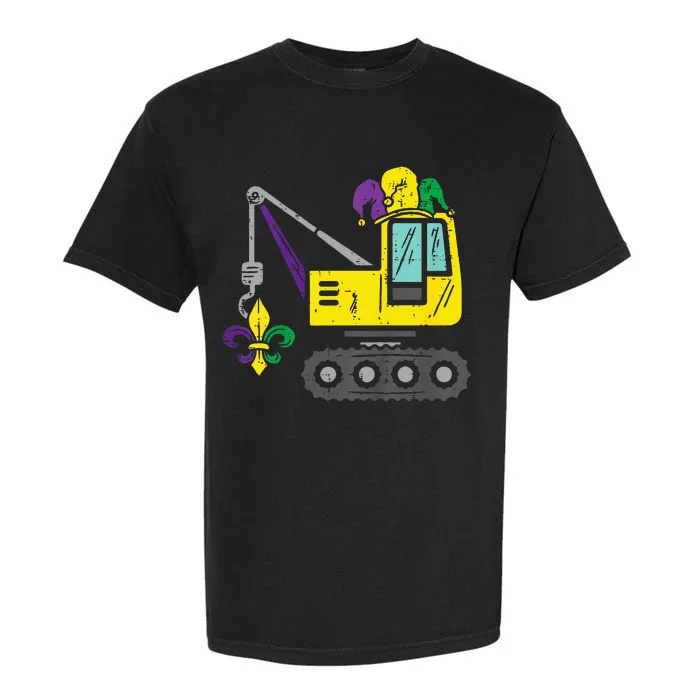 Jester Crane Mardi Gras Cute Garment-Dyed Heavyweight T-Shirt