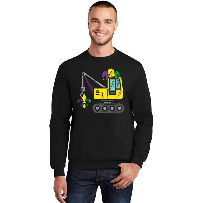 Jester Crane Mardi Gras Cute Tall Sweatshirt