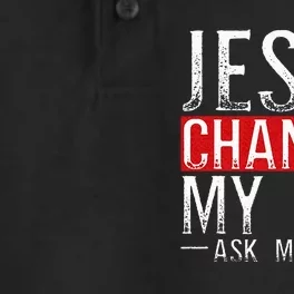 Jesus Changed My Life Ask Me How Christian Christians Dry Zone Grid Performance Polo