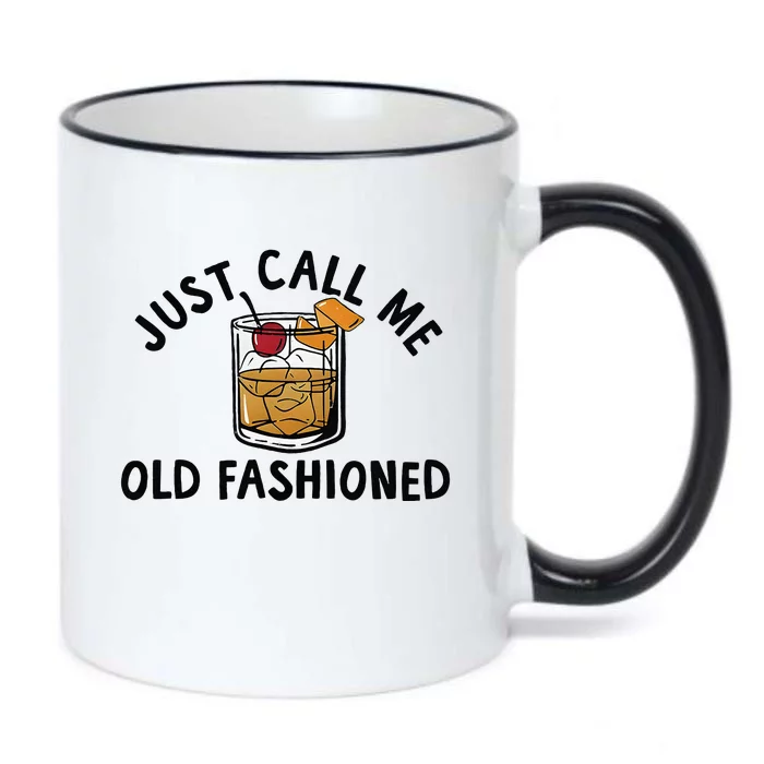 Just Call Me Old Fashioned Funny Cocktail Black Color Changing Mug