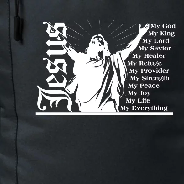 Jesus Christ My God King Lord Savior Strength Prayer Daily Commute Backpack