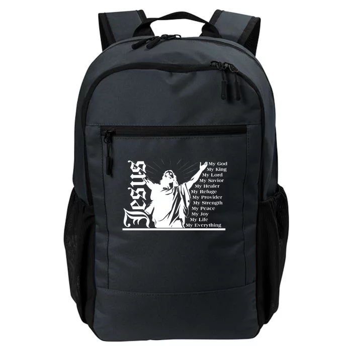 Jesus Christ My God King Lord Savior Strength Prayer Daily Commute Backpack