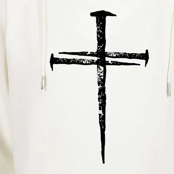 Jesus Christ My Savior Die For My Sins 3 Nails Cross Christian Catholic Womens Funnel Neck Pullover Hood