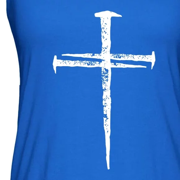 Jesus Christ My Savior Die For My Sins 3 Nails Cross Christian Catholic Ladies Essential Flowy Tank