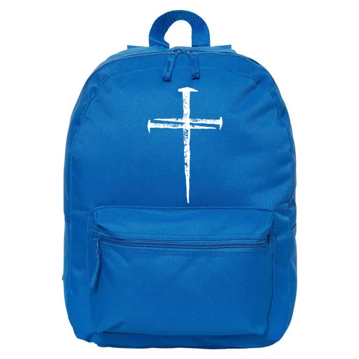 Jesus Christ My Savior Die For My Sins 3 Nails Cross Christian Catholic 16 in Basic Backpack