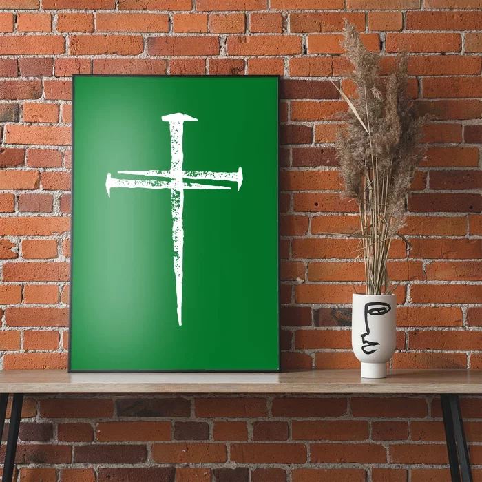 Jesus Christ My Savior Die For My Sins 3 Nails Cross Christian Catholic Poster