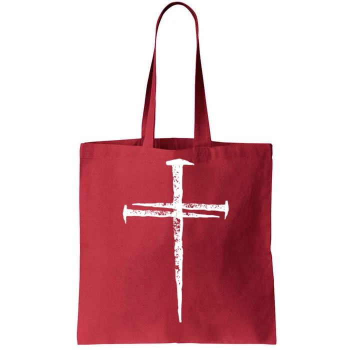 Jesus Christ My Savior Die For My Sins 3 Nails Cross Christian Catholic Tote Bag