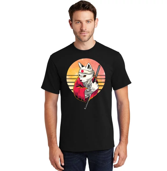 Japanese Cat Martial Art Samurai Pastel Goth Tall T-Shirt