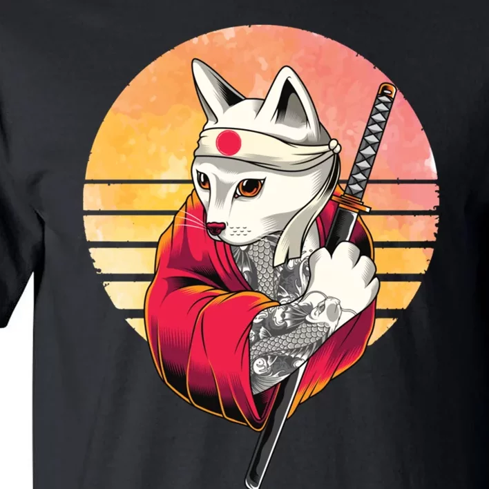 Japanese Cat Martial Art Samurai Pastel Goth Tall T-Shirt