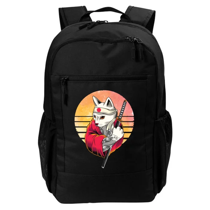 Japanese Cat Martial Art Samurai Pastel Goth Daily Commute Backpack