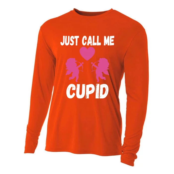 Just Call Me Cupid Valentine Day Arrow Love Cute Cupid Cute Gift Cooling Performance Long Sleeve Crew