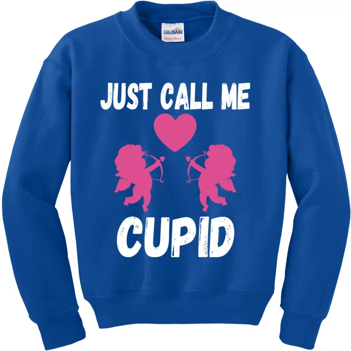 Just Call Me Cupid Valentine Day Arrow Love Cute Cupid Cute Gift Kids Sweatshirt