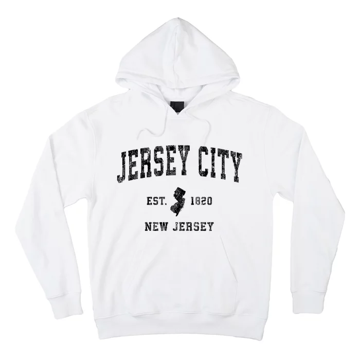 Jersey City New Jersey Nj Vintage Established Sports Design Hoodie