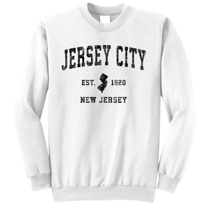 Jersey City New Jersey Nj Vintage Established Sports Design Sweatshirt