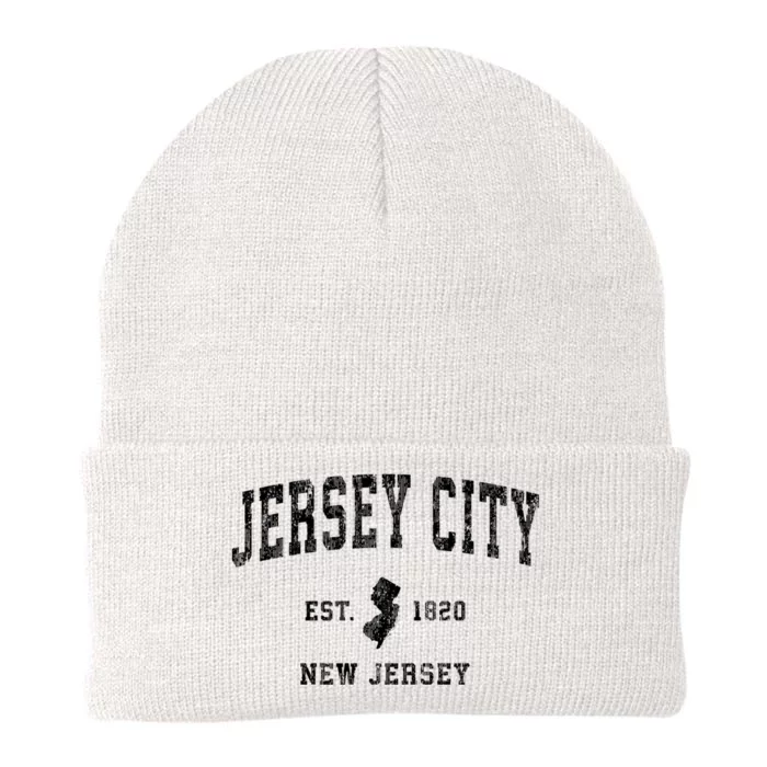 Jersey City New Jersey Nj Vintage Established Sports Design Knit Cap Winter Beanie