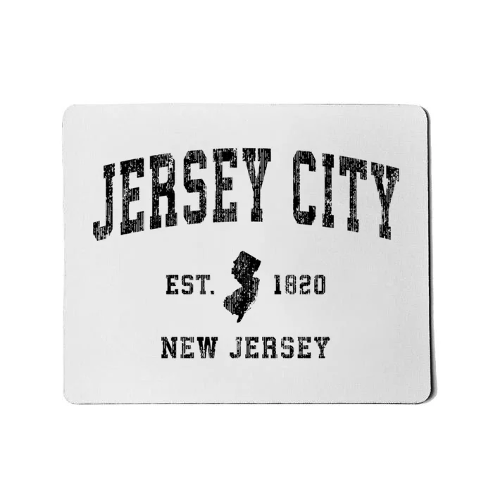 Jersey City New Jersey Nj Vintage Established Sports Design Mousepad