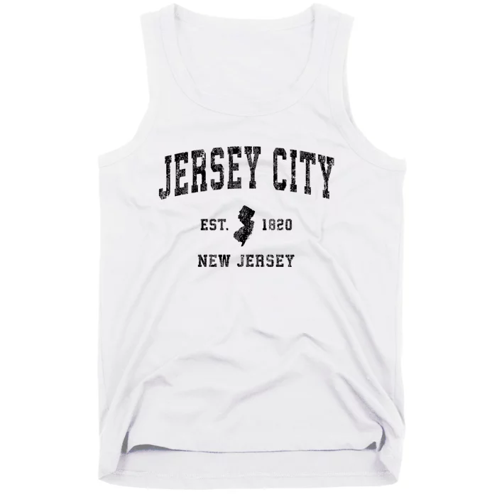 Jersey City New Jersey Nj Vintage Established Sports Design Tank Top