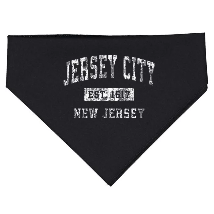 Jersey City Nj Vintage Sports Pride USA-Made Doggie Bandana