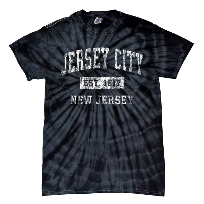 Jersey City Nj Vintage Sports Pride Tie-Dye T-Shirt