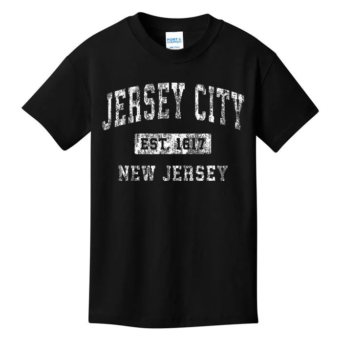 Jersey City Nj Vintage Sports Pride Kids T-Shirt