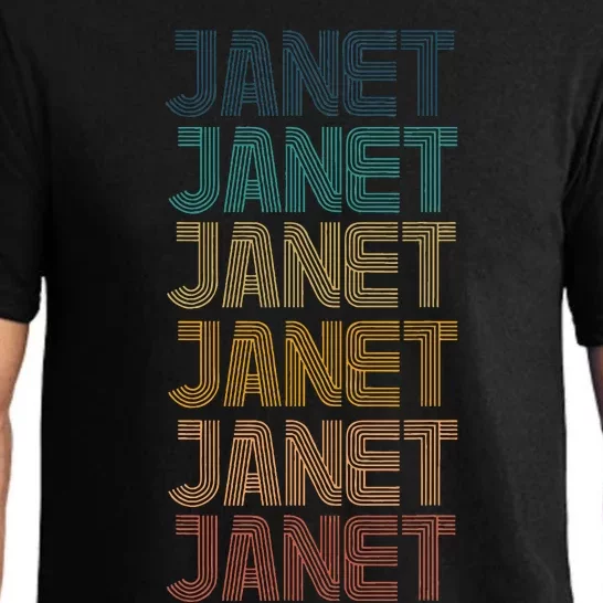 Janet Classic Name Cool 80s 90s Pajama Set