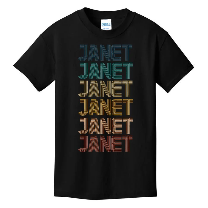 Janet Classic Name Cool 80s 90s Kids T-Shirt