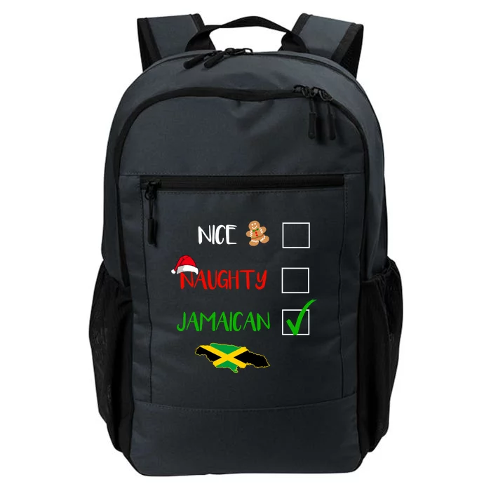 Jamaica Christmas Naughty Nice Check Jamaican Gift Great Gift Daily Commute Backpack