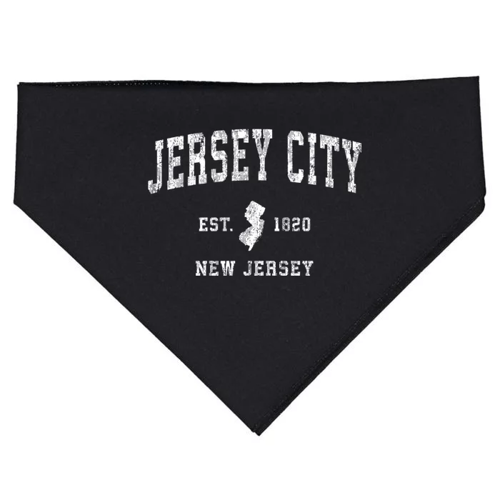 Jersey City New Jersey Nj Vintage Sports USA-Made Doggie Bandana