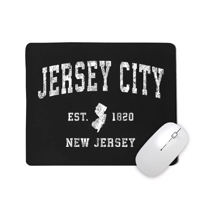 Jersey City New Jersey Nj Vintage Sports Mousepad