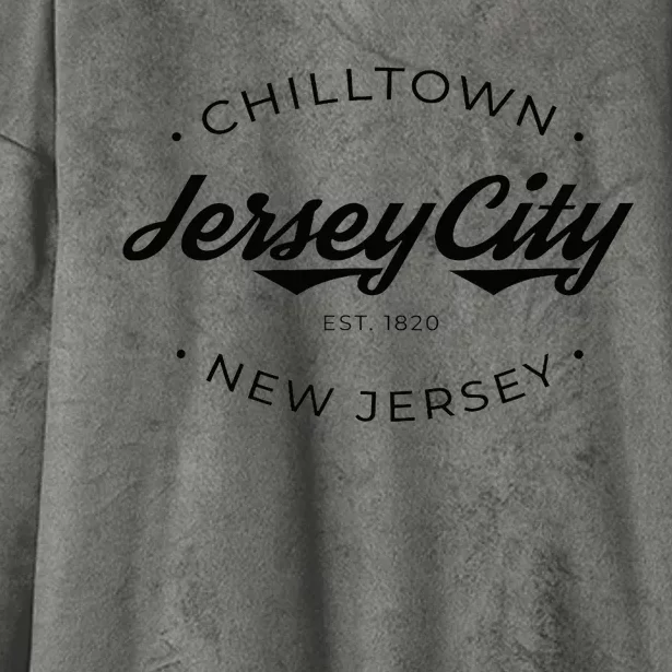 Jersey City New Jersey Chilltown Hooded Wearable Blanket