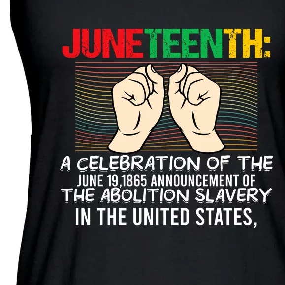 Juneteenth Celebration Of Freedom Graphic Ladies Essential Flowy Tank