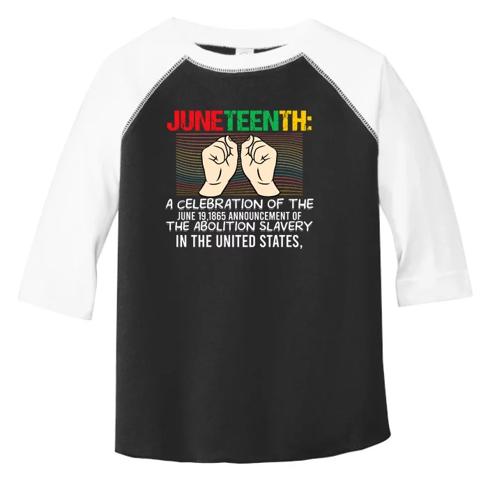 Juneteenth Celebration Of Freedom Graphic Toddler Fine Jersey T-Shirt