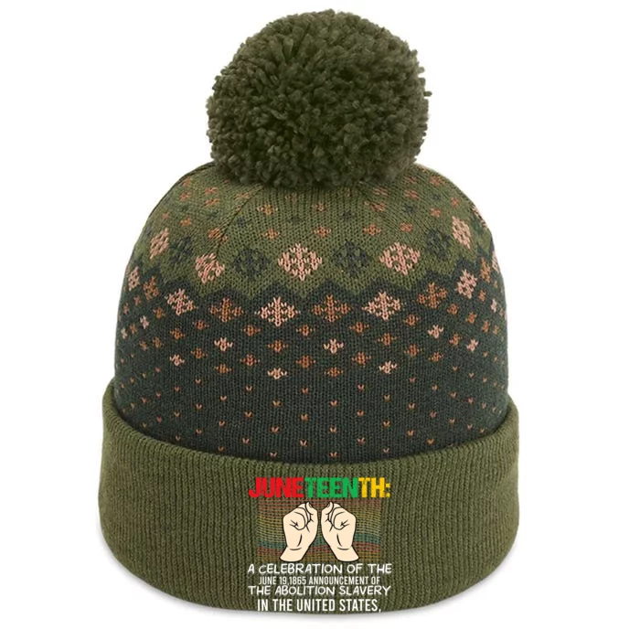 Juneteenth Celebration Of Freedom Graphic The Baniff Cuffed Pom Beanie