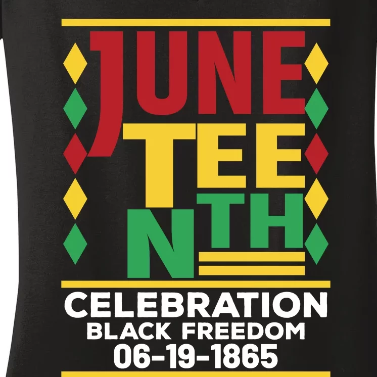 Juneteenth Celebration Of Black Freedom Women's V-Neck T-Shirt