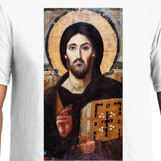 Jesus Christ Pantocrator Sinai Orthodox Christian Icon Gifts Pajama Set